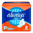Absorvente Always Seca P com Abas 8 unidades