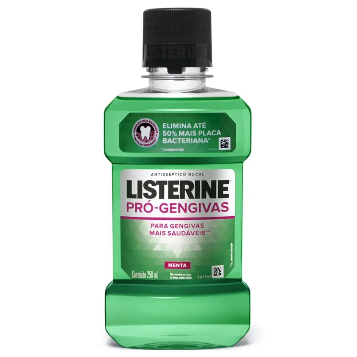 Enxaguante Antisséptico Bucal Listerine Pró-Gengivas Menta com 250ml