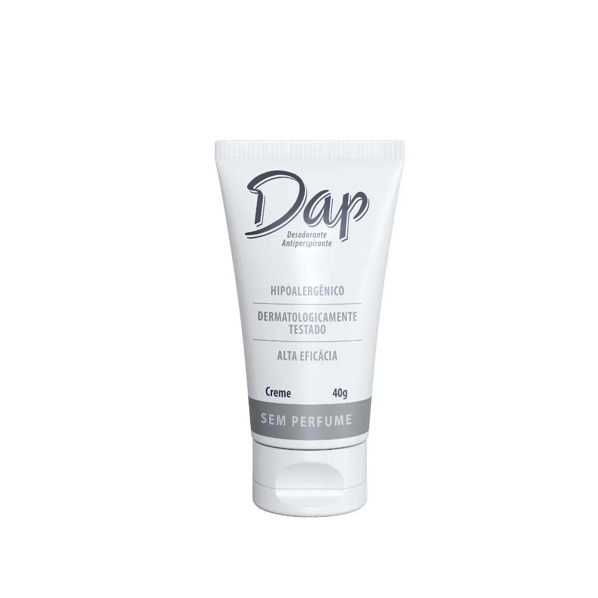 Desodorante Dap Creme Bisnaga Antitranspirante Sem Perfume 40g