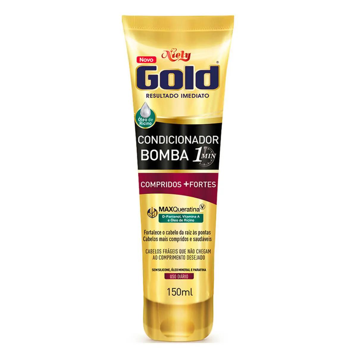 Condicionador Niely Gold Bomba Compridos + Fortes com 150ml