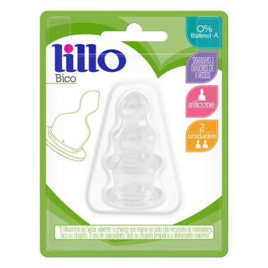 Bico para Mamadeira Lillo Silicone Tamanho 2 com 2 unidades