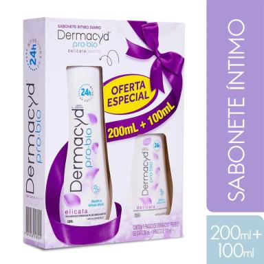 Kit Sabonete Íntimo Dermacyd Delicata 200ml + 100ml