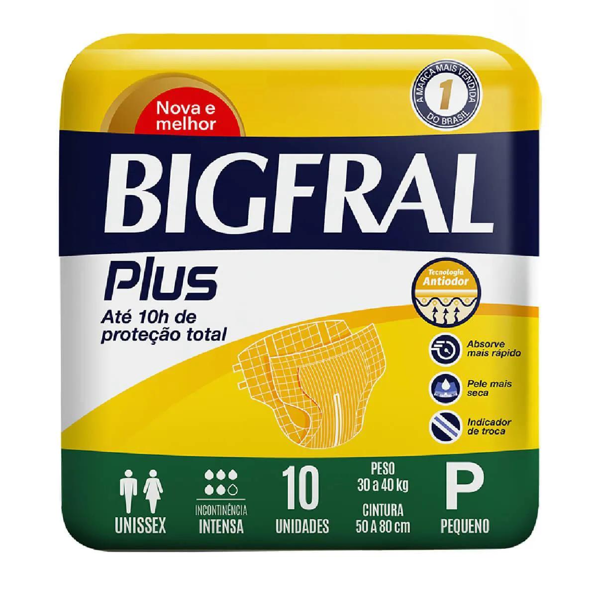 Fralda Adulto Bigfral Plus P 10 unidades