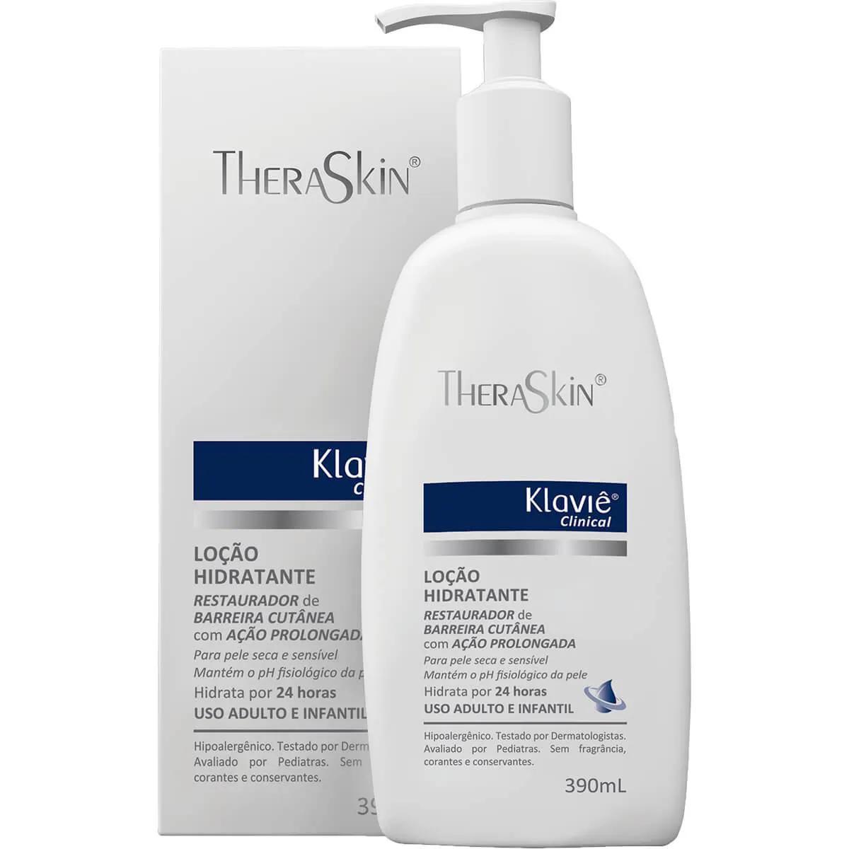 Loção Hidratante TheraSkin Klaviê Clinical Pele Seca e Sensível Uso Adulto e Infantil com 390ml