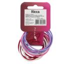 Elástico para Cabelo Ricca Basic Fashion sem Metal com 12 unidades