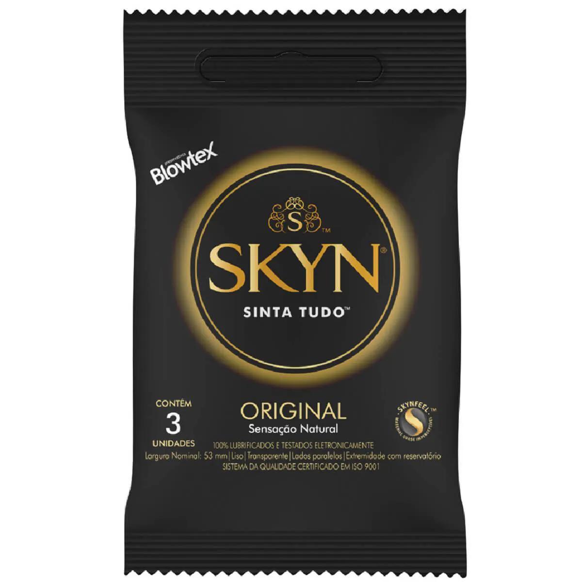 Camisinha Blowtex Skyn Original Sensação Natural 3 unidades