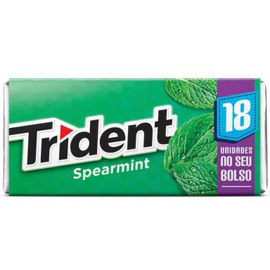 Trident Chiclete Sem Açúcar Sabor Menta com 18 unidades