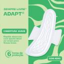 Absorvente Sempre Livre Adapt Cobertura Suave Com Abas com 16 unidades