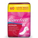 Protetor Diário Carefree Proteção sem Perfume com 60 unidades