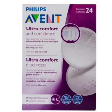 Absorvente para Seios Avent com 24 unidades