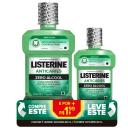Kit Enxaguante Bucal Listerine Anticáries Zero Álcool Sabor Menta com 500ml + 250ml