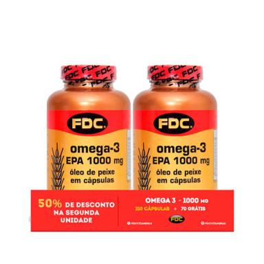 Kit Ômega 3 FDC com 140 cápsulas com 50% de Desconto na 2ª unidade