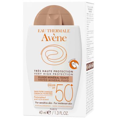 Fluido Mineral Avène FPS 50 Protetor Solar com Cor Antioxidante com 40ml
