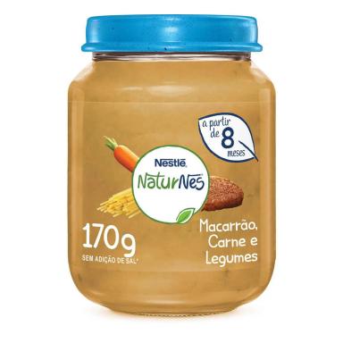 Papinha Nestlé Naturnes Sabor Macarrão, Carne e Legumes com 170g