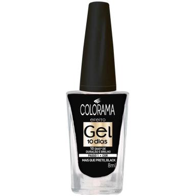 Esmalte Colorama Efeito Gel Cor Mais Que Preto, Black com 8ml