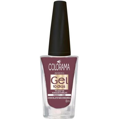 Esmalte Colorama Efeito Gel Cor Chocolate Não Engorda com 8ml