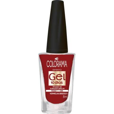 Esmalte Colorama Efeito Gel Cor Vermelho Obsessão com 8ml