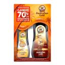 Kit Australian Gold Protetor Solar Corporal Spray Gel FPS 15 com 237g + Acelerador De Bronzeado Spray Gel com 125g