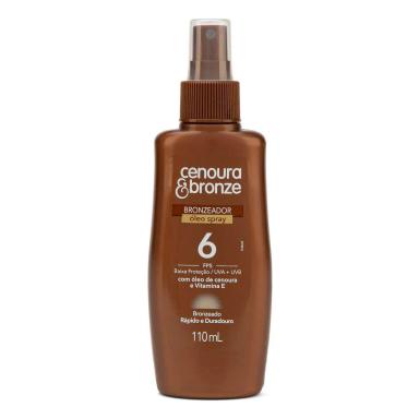 Óleo Bronzeador Cenoura & Bronze FPS 6 Spray com 110ml