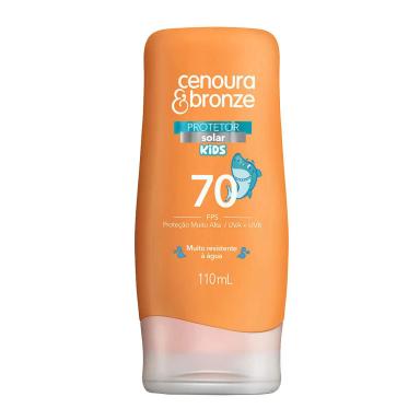 Protetor Solar Infantil Cenoura & Bronze Kids FPS 70 com 110ml