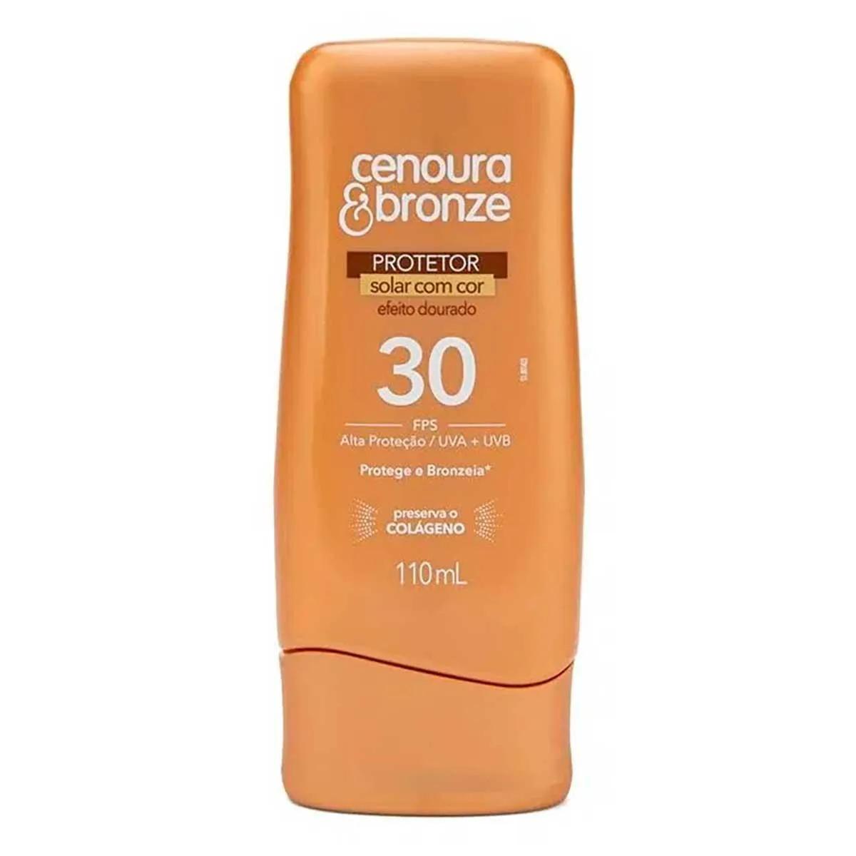 Protetor Solar Corporal Cenoura & Bronze com Cor FPS30 com 110ml
