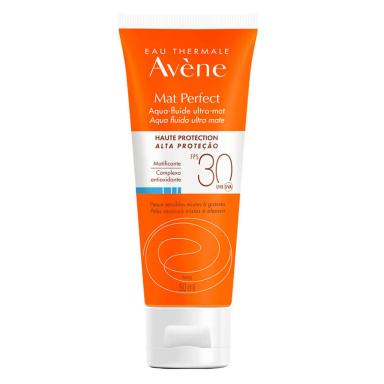Protetor Solar Facial Avène Mat Perfect FPS 30 Aqua-Fluido Ultra Mate com 50ml