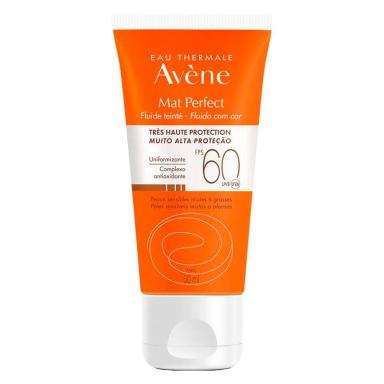 Protetor Solar Avène Mat Perfect Fluído com Cor FPS 60 com 50ml