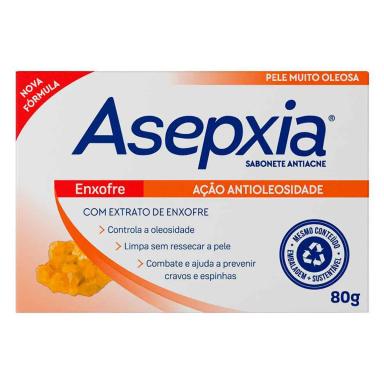 Sabonete Facial em Barra Asepxia Enxofre Antioleosidade com 80g