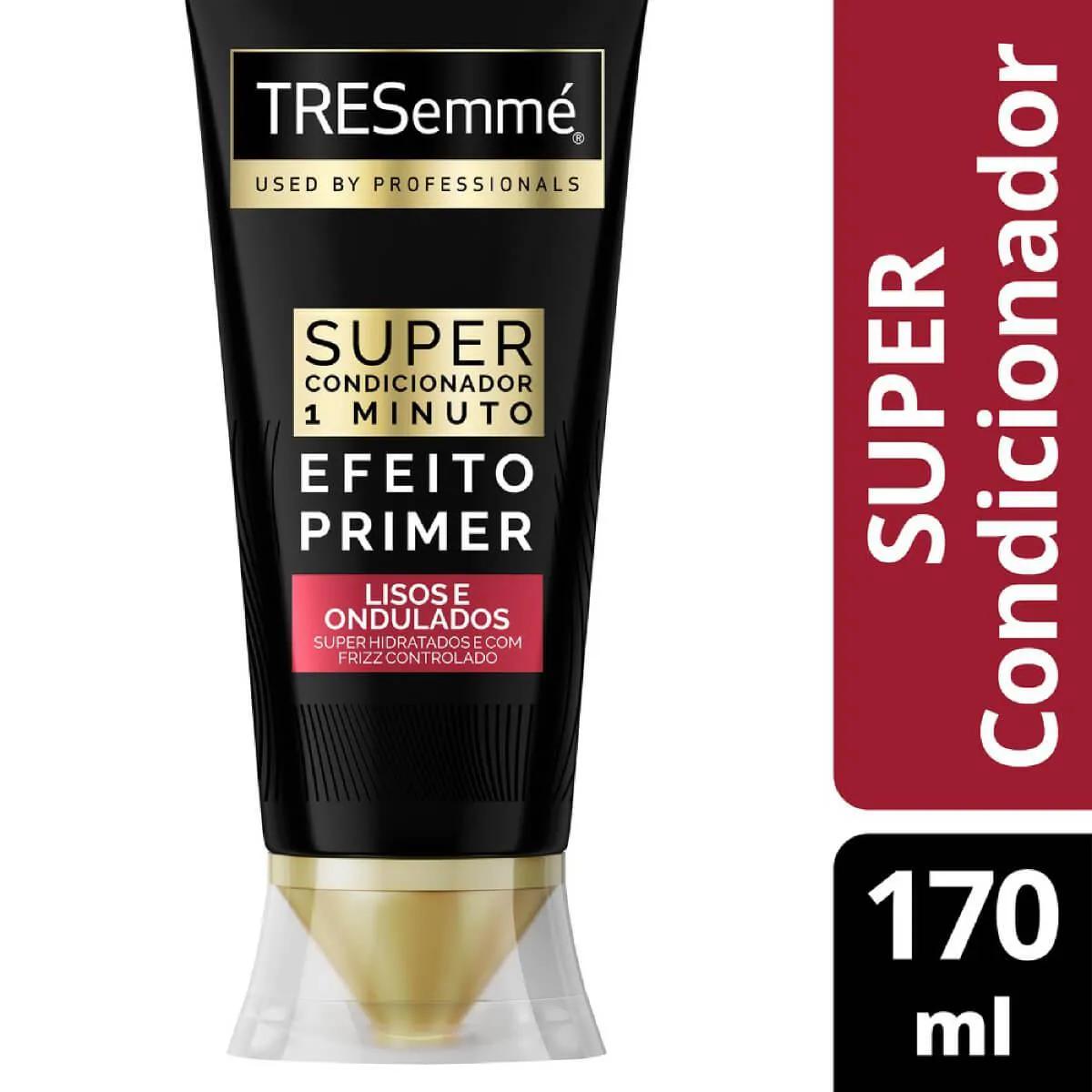 Super Condicionador Tresemmé 1 Minuto Efeito Primer Lisos e Ondulados com 170ml