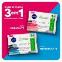 Lenço Demaquilante Nivea 3 em 1 Ação Hidratante 25 unidades