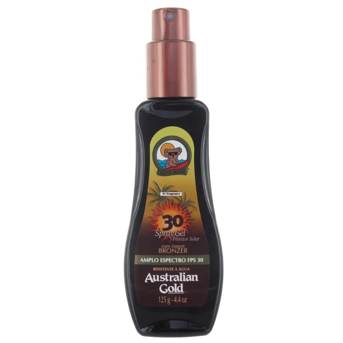 Protetor Solar Corporal Australian Gold Instant Bronzer FPS 30 Spray com 125ml