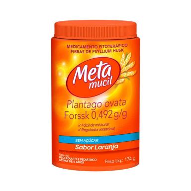 Metamucil Sabor Laranja Sem Açúcar 174g