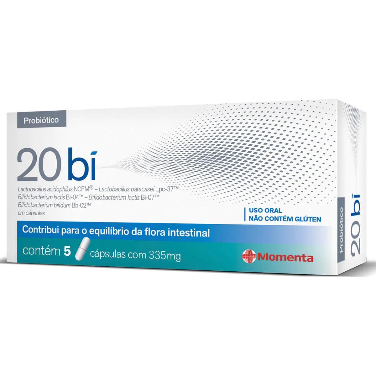 Probiótico Antidiarreico 20 bi com 5 cápsulas