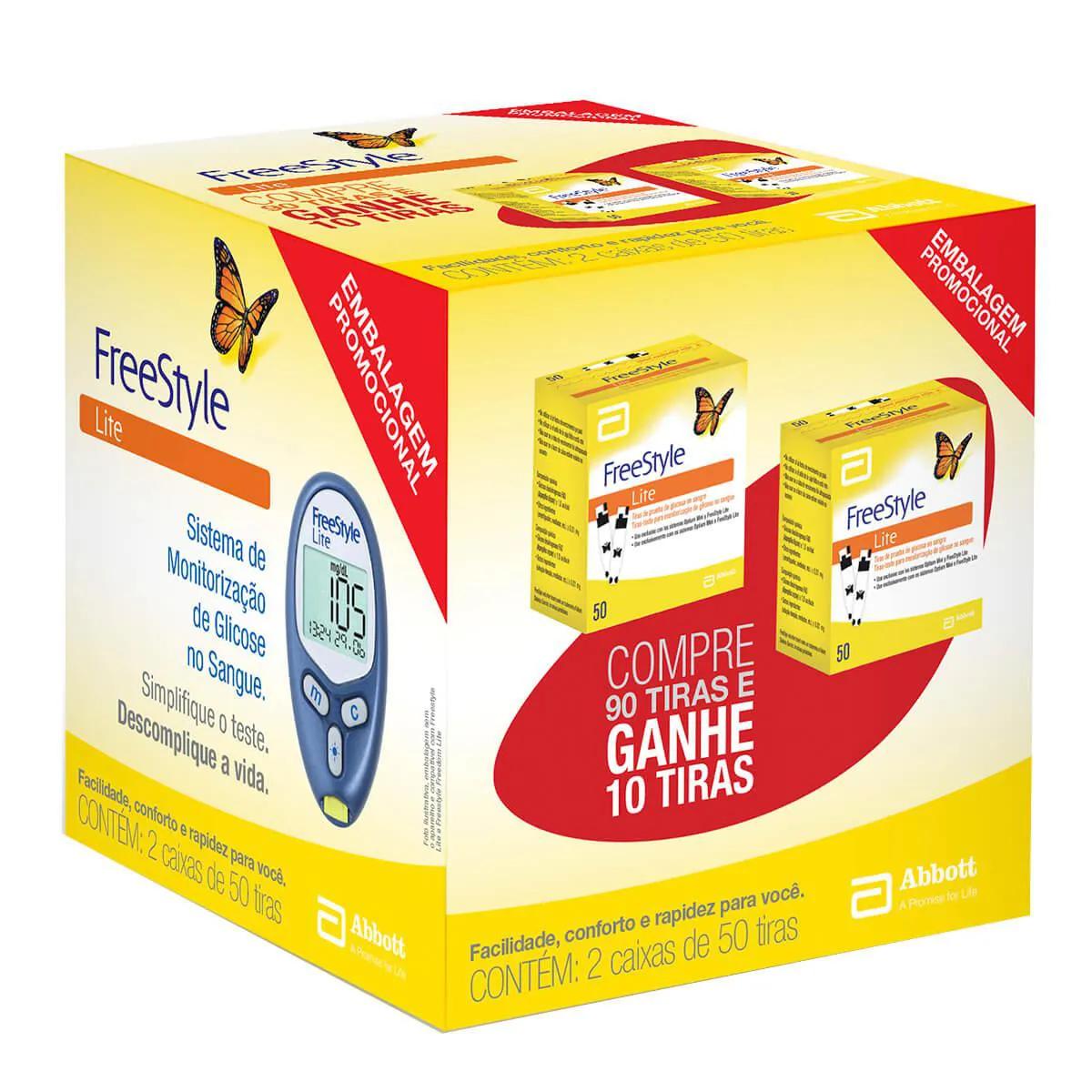 Tiras de Teste para Glicose Freestyle Lite 100 unidades