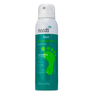 Desodorante para os Pés Needs Feet Jato Seco Cânfora com 110g