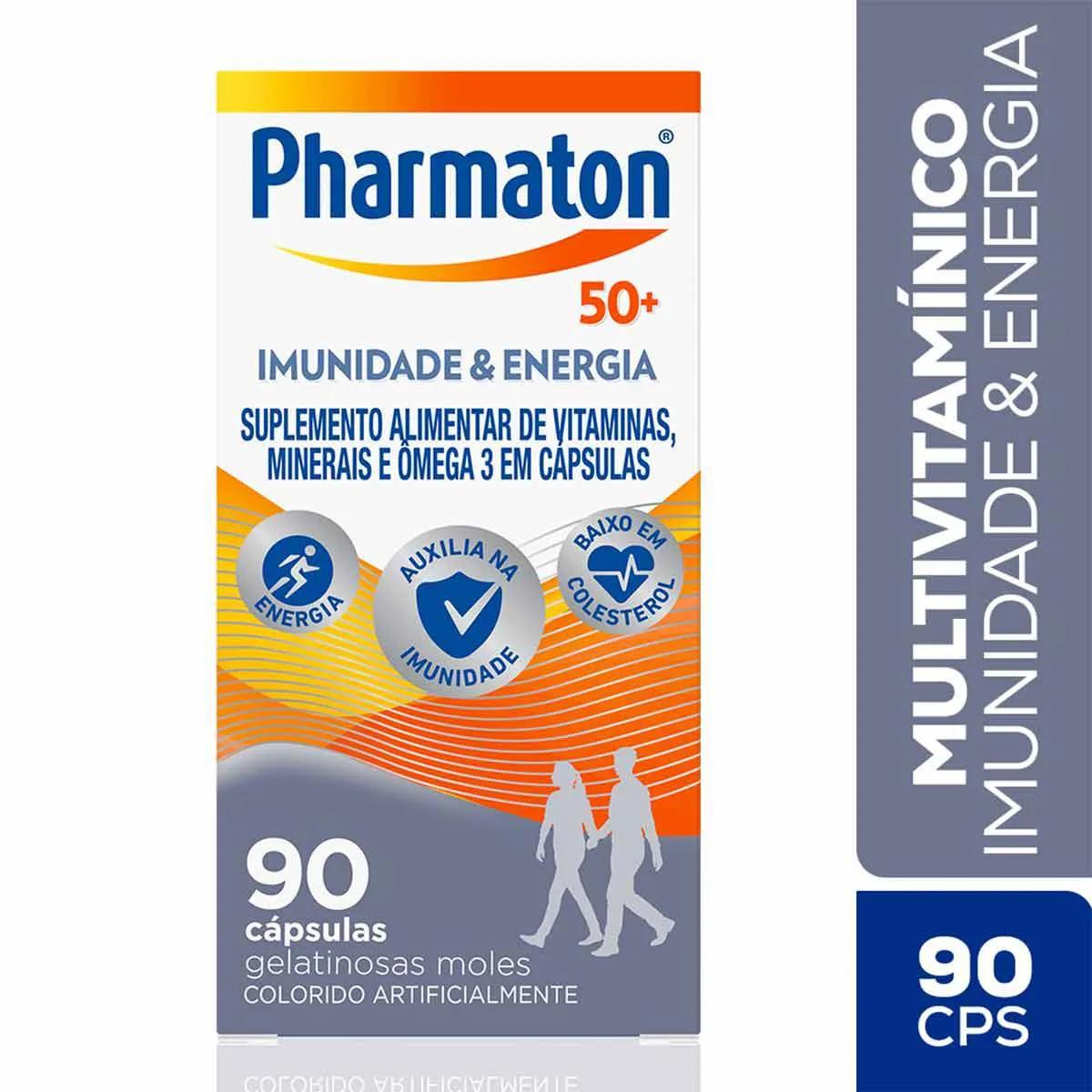 Suplemento Alimentar Pharmaton 50+ Imunidade e Energia 90 cápsulas