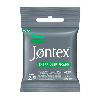 Preservativo Jontex Extra Lubrificado com 3 Unidades