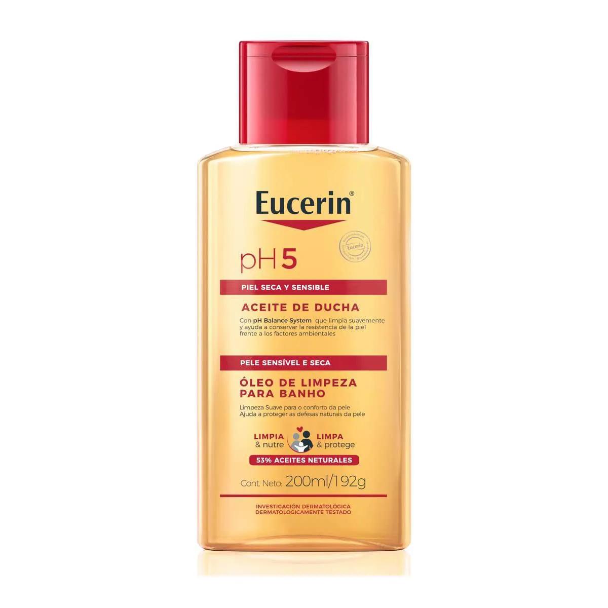 Óleo de Limpeza para Banho Eucerin pH5 Pele Sensível e Seca com 200ml