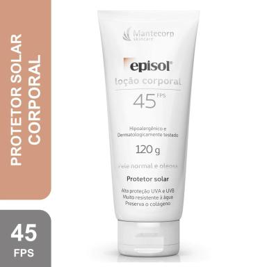 Protetor Solar Episol Loção Corporal FPS 45 Pele Normal a Oleosa com 120g