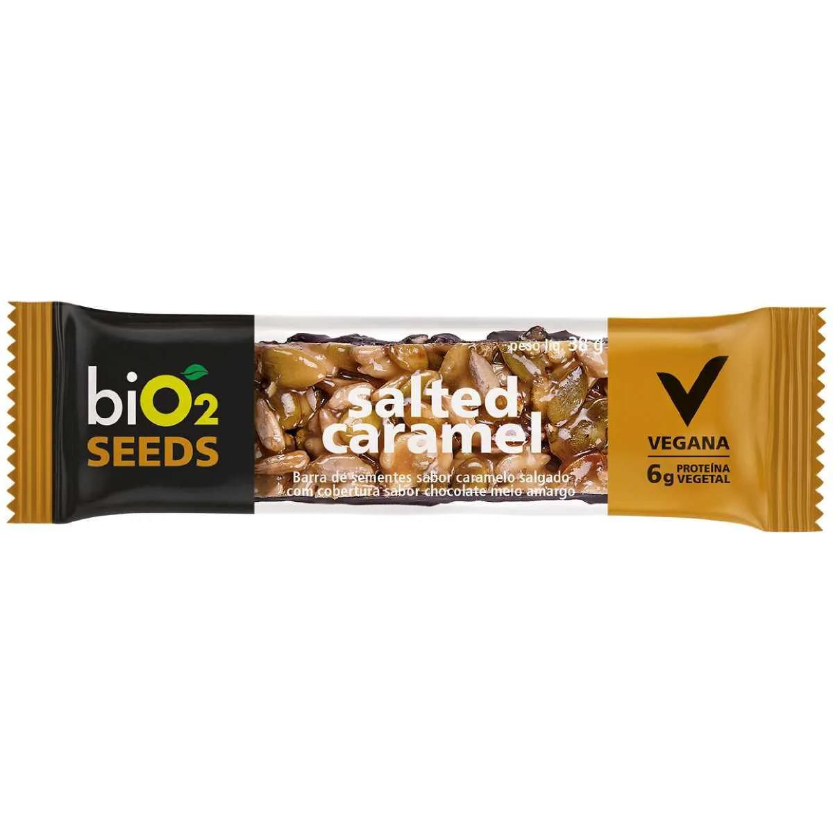 Barra de Sementes Bio2 Seeds Salted Caramel com 38g
