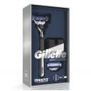 Kit Aparelho de Barbear Gillette Mach 3 Turbo Edição Limitada com 2 cartuchos + Suporte para Aparelho