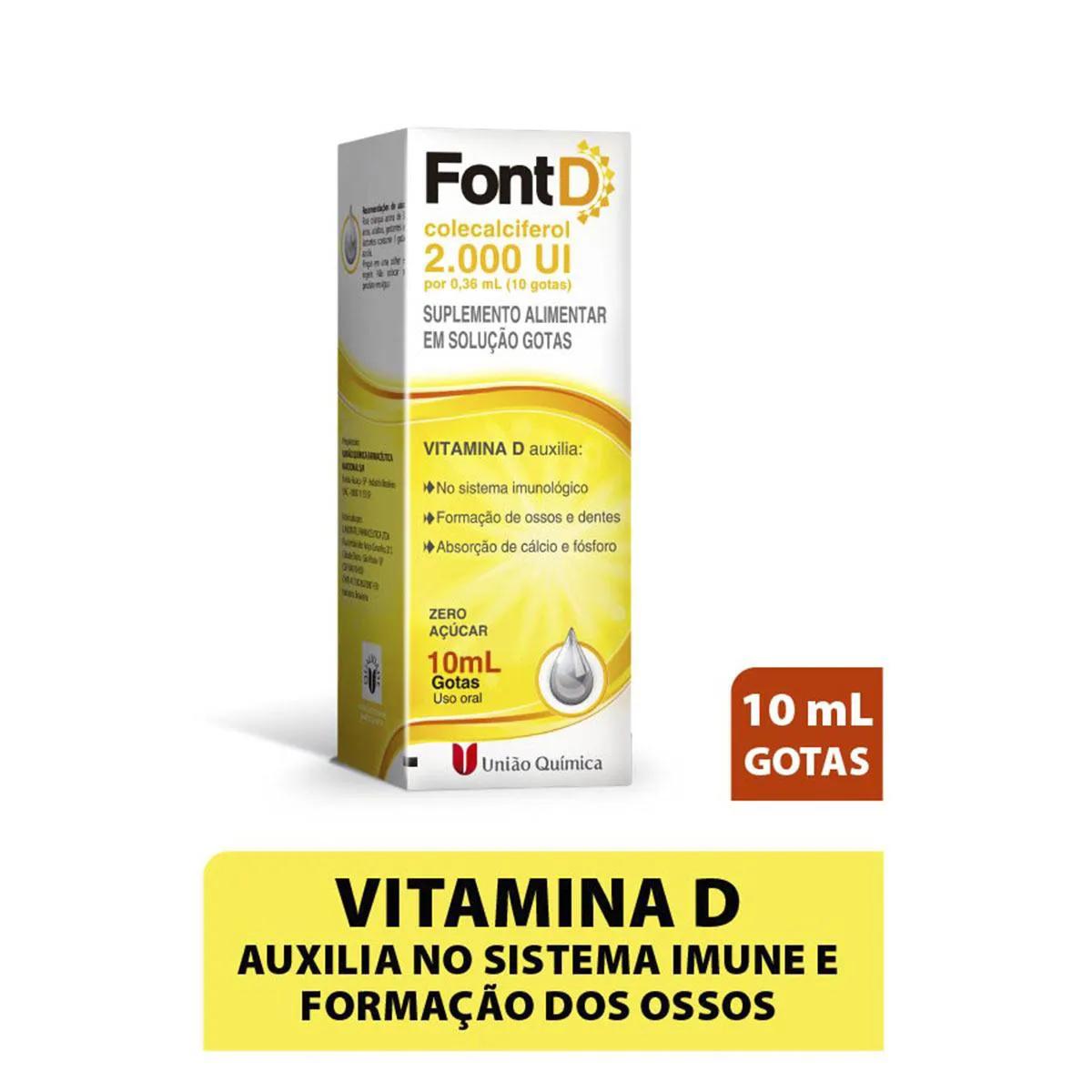 Vitamina D Font D 2000UI Gotas com 10ml