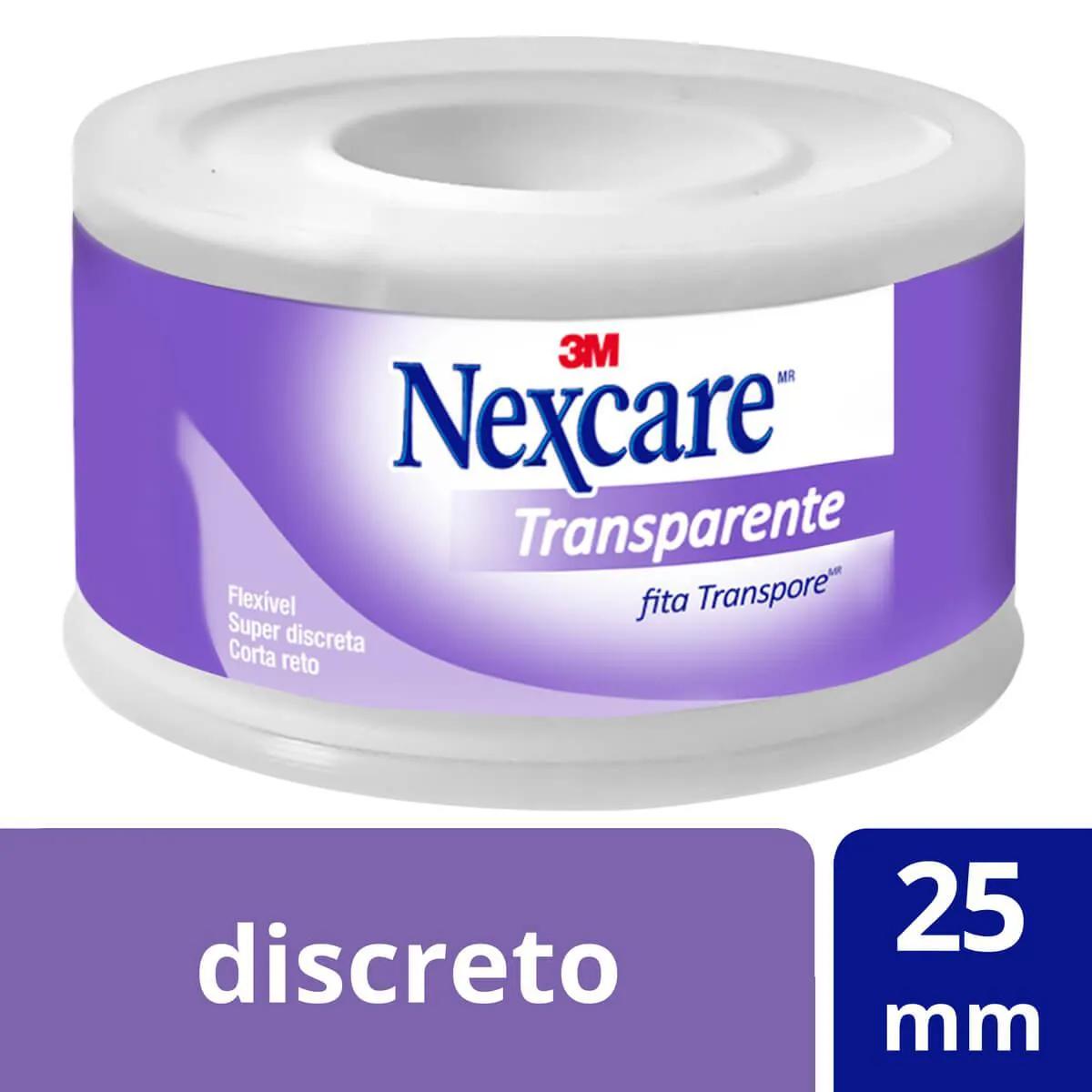 Fita para Curativo Transparente Nexcare com 1 rolo de 25mm x 4,5m