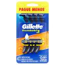 Aparelho de Barbear Descartável Gillette Prestobarba 3 com 4 unidades