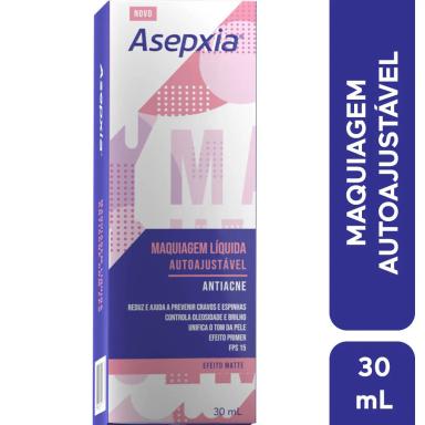 Maquiagem Líquida Asepxia Autoajustável Antiacne com 30ml