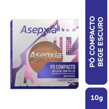 Pó Compacto Asepxia Antiacne Cor Bege Escuro FPS 20 com 10g