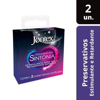Camisinha Jontex Orgasmo em Sintonia Texturizado Retardante com 2 unidades