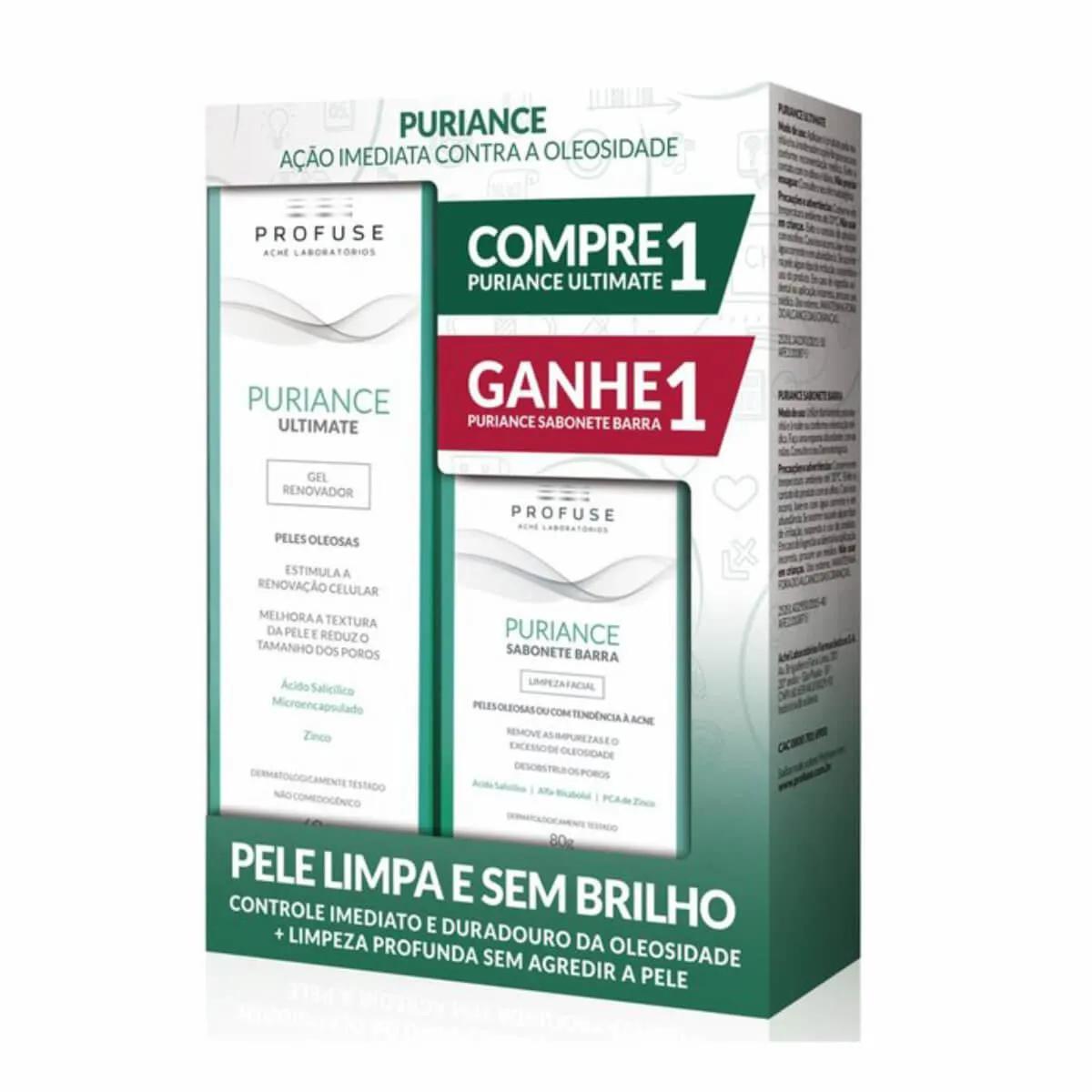 Kit Profuse Puriance Gel Facial Renovador 60g + Sabonete Facial em Barra 80g