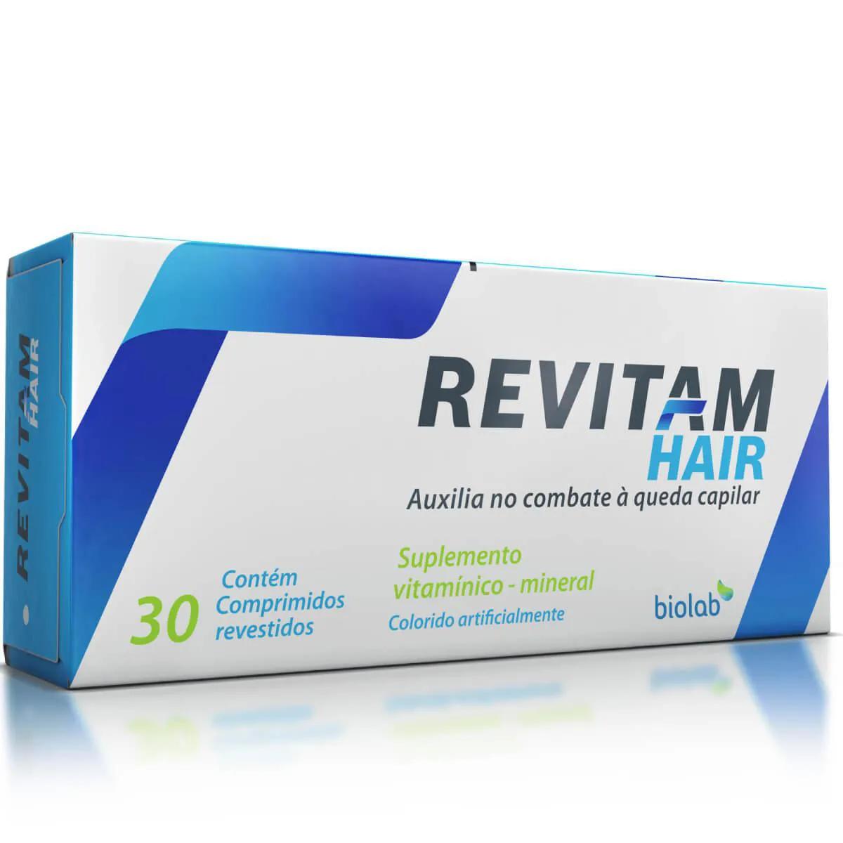 Suplemento Vitamínico-Mineral Revitam Hair Biolab com 30 comprimidos