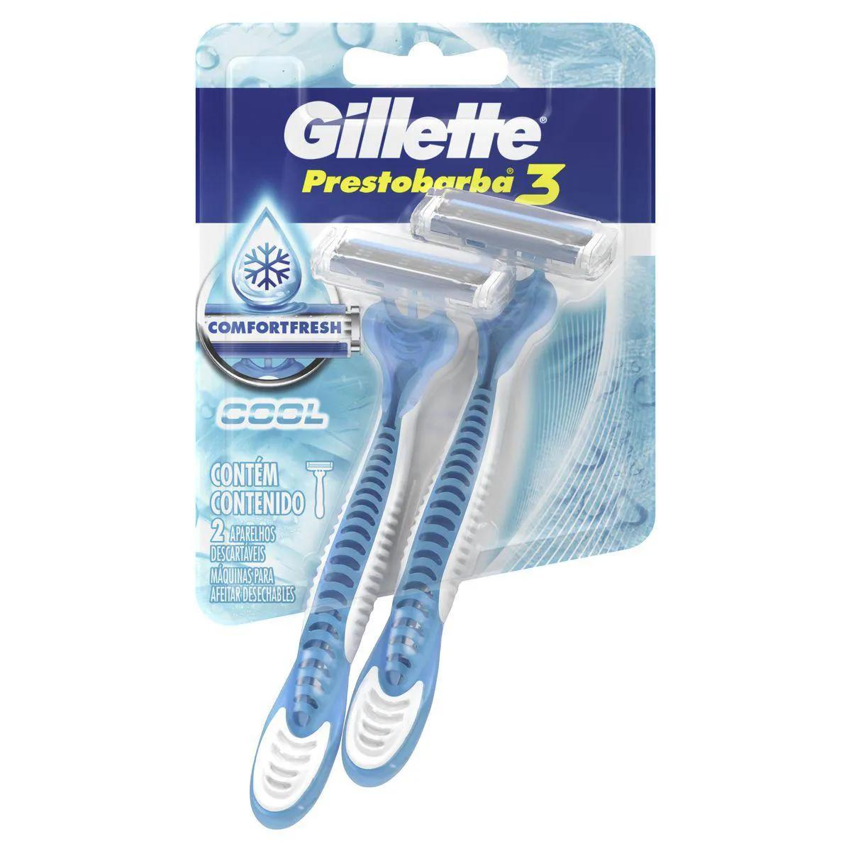 Gillette Prestobarba 3 Cool Barbeador Descartável com 2 unidades